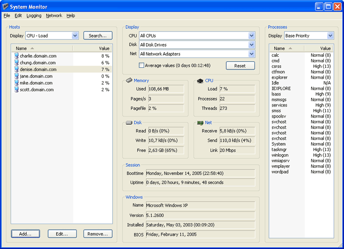 System Monitor Screenshot